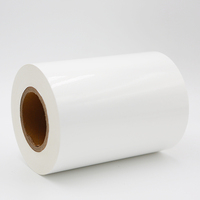 60mic blanc brillant PP/adhésif thermofusible antigel/papier de verre blanc 60gsm.