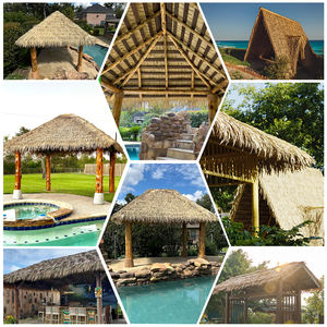 Bester Fabrikpreis Feuerfestes Original HDPE-Material Langlebiges Maledivisches Tropisches Palmblatt Reetdach-Pavillon Künstlich - Product Image 2