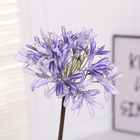 66cm Künstliche Agapanthus-Blume Realistische Nachbildung der Nil-Lilie Afrikanische Lilie für Nordische Moderne Heim- und Hochzeitsvasen-Dekoration