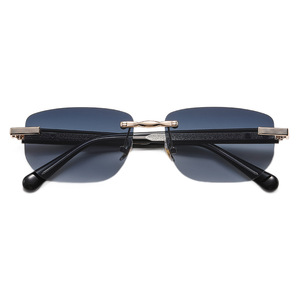 Gafas de Sol Rectangulares Unisex, Media Montura, Lentes Degradadas, 100% Protección UV, Protección Solar para Adultos - Product Image 5