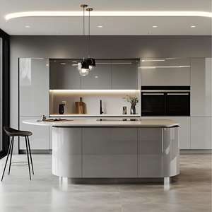 2025 New Style Lacquer Modern <b>Kitchen</b> <b>Cabinet</b> Custom Modular <b>Kitchen</b> <b>Cabinets</b> With Sink <b>Kitchen</b> Furniture - Product Image 3
