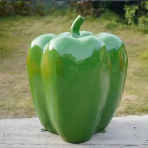 户外花园装饰玻璃纤维树脂水果雕塑大型玻璃纤维苹果葡萄辣椒雕像
