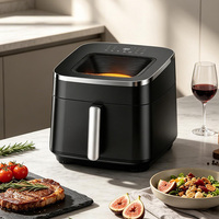 Friteuse à air électrique à cuisson rapide de 1800 W, 10 litres, avec écran tactile numérique, minuterie de 60 minutes et cuve intérieure en métal