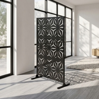 Panneau Métallique Découpé au Laser à Motifs Géométriques Perforés, Design Art Déco, Durable, Léger, Multifonctionnel, du Sol au Plafond