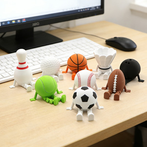 Ensemble d'ornements de ballons de sport imprimés en 3D, décoration de ballons articulés assis pour bureau, voiture et maison - Product Image 6