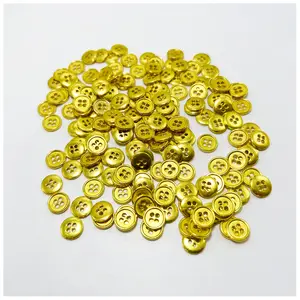 Toptan özel High-End parlak sarı altın kaplama Metal düğmeler