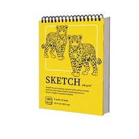 Bloc de dessin A4 en gros, 100 g/m², 100 feuilles, reliure spirale, papier professionnel pour croquis, pour l'école, les artistes et les fournitures artistiques