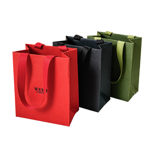 Direct China Factory New Design Sustainable Recyclable <b>White</b> Kraft <b>Paper</b> Bags Ribbon Reinforced Handle for Supermarket Promotion - Product Image 5