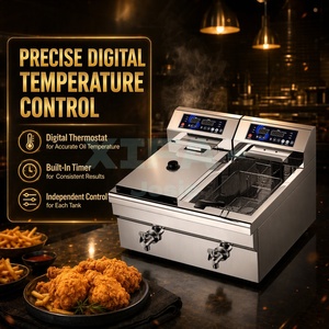 <span class=keywords><strong>Friteuse</strong></span> Électrique 38L à Contrôle Numérique, Température Précise, Résultat de Friture Uniforme, Usage Commercial – Meilleures Ventes - Product Image 4