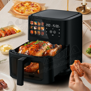 New Hot nhà máy thiết kế giá rẻ Thông Minh Nồi chiên không khí vuông 6L 6.5L 7L nhựa SS với có thể nhìn thấy cửa sổ và đặc biệt kỹ thuật số màn hình cảm ứng - Product Image 3