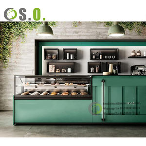 Peinture de cuisson Comptoir moderne Café Sandwich Shop Design Restaurant Table de comptoir de bar en bois - Product Image 6