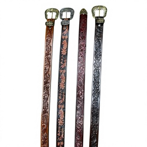 Cinturón de Cuero Vacuno Sólido Vintage BS INTERNATIONAL con Hebilla de Acero, Diseños Grabados Personalizados, Ecológico, Impermeable y Resistente - Product Image 6