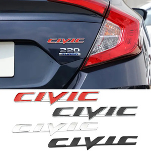 Emblèmes de voiture en métal, badges, autocollants pour le coffre arrière et la carrosserie pour <span class=keywords><strong>Honda</strong></span> Civic - Product Image 3
