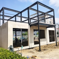 Edificio de estructura de acero comercial Sala de exposiciones prefabricada Construcción de metal prefabricada de varios pisos