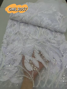 Luxury Lace 2025 Chantilly Sequin <strong>Net</strong> Embroidered Sequence Embroidery <strong>Fabric</strong> pink 3d Beads Sequin Lace <strong>Fabric</strong> - Product Image 5