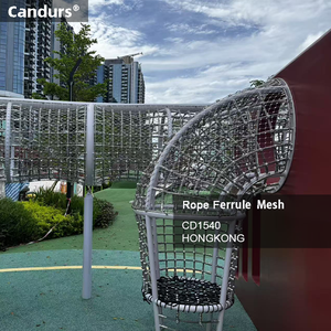 Tùy chỉnh SS 316 inox ferrule linh hoạt dây thép không gỉ <span class=keywords><strong>Net</strong></span> cho sân chơi - Product Image 2