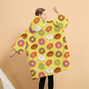 Oversized <strong>Stitch</strong> Ultra Plush Colorful Donut Customized Design Winter Wearable Giant Sweatshirt <strong>Blanket</strong> <strong>Hoodie</strong> - Product Image 5