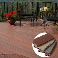 Planches de terrasse en composite bois-plastique durables pour l'extérieur, résistantes au feu, co-extrudées WPC