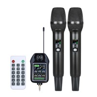 Récepteur DSP à double microphone UHF M510+N33, verrouillage de fréquence anti-interférence, système de microphone sans fil BT V5.2 DSP anti-sifflement pour karaoké