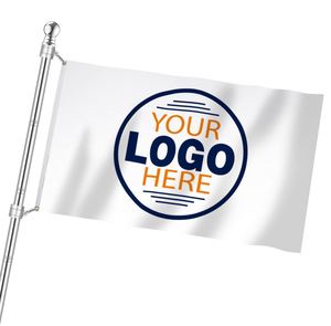 Wholesale 100D Polyester Dye Sublimation Outdoor Activities White Logo Custom Flags <b>Banners</b> - Product Image 3