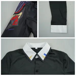 Disfraz de <span class=keywords><strong>Cosplay</strong></span> de Príncipe para Hombre, Uniforme de Juego de Amor, con Sombrero, Conjunto de Disfraz de Halloween, Poliéster - Product Image 5