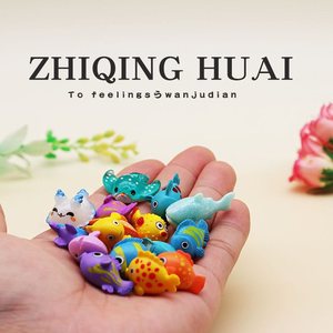 Figuras de peces en miniatura, modelos de juguetes de plástico, adornos de vida marina de dibujos animados para niños, juego de juguetes - Product Image 3