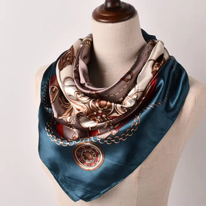 Elegante Bufanda de Seda con Bordes Multicolor, Diseño Barroco Vintage, Servicio Personalizado al por Mayor ODM OEM - Product Image 2