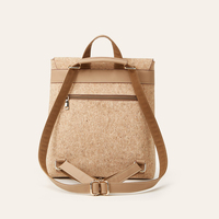 Sac à dos en liège écologique pour femme, vintage, imprimé, à rabat carré, avec bretelles réglables, pour le quotidien, le bureau et les voyages