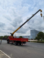 Camion-grue à flèche droite hydraulique 5T XC-MG Dongfeng 4x2 avec cabine d'équipage 6 places pour travaux municipaux