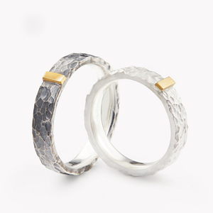 Anillo de pareja con patrón de piedra Retro para pareja amante plateado mito lobo gigante hombres anillo Hip-hop Rock anillo Unisex joyería de pareja - Product Image 1