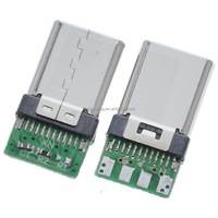 USB3.1 Type C mâle carte PCB ligne de soudage 24Pin bricolage type-c connecteur mâle Jack queue prise bornes électriques boîtier Kit