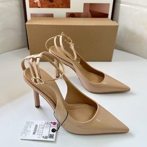 Sandali Eleganti <span class=keywords><strong>con</strong></span> Punta Affusolata per Donna, Tacchi Alti Comodi, Produzione Personalizzata, <span class=keywords><strong>Scarpe</strong></span> da Ufficio Beige e Caffè - Product Image 6