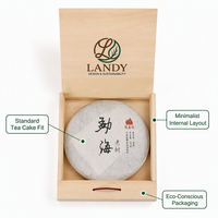 Boîte à thé en écorce de peuplier naturelle de qualité supérieure avec logo personnalisé, emballage en bois respirant et durable pour coffret cadeau de thé chinois