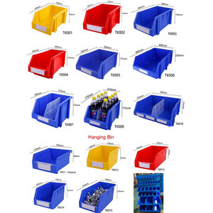 กล่องเก็บอะไหล่เครื่องมือ ชั้นวางพลาสติก กล่องพลาสติกแบบซ้อนได้ ชั้นวางแบบแขวน กล่องใส่ชิ้นส่วนขนาดเล็ก - Product Image 6