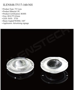 Lentille optique smd led 5630 5730 5050 smd rétro-éclairage tv lentille led pour barre lumineuse - Product Image 3