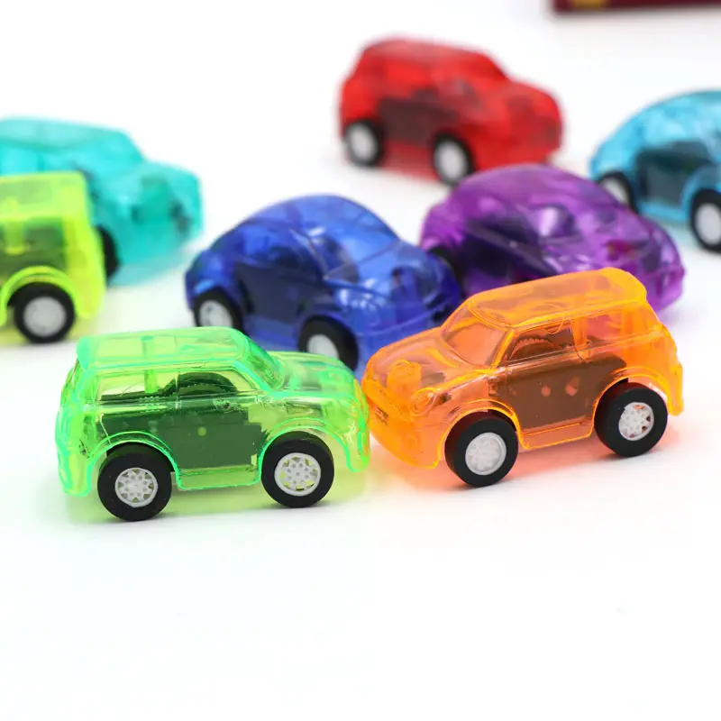 Wholesale High Quality Plastic Children Toys Car Diecast Mini Car Model Toy Multi Colors Transparent Pullback Car Toy