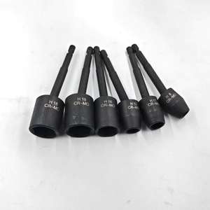 Sıcak satış 100mm uzun CR-MO altıgen soket 1/2 elektropnömatik altıgen tornavida soket kafa hava topu lokma anahtar 1 adet - Product Image 4