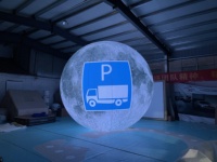 Ballon lumineux LED en forme de lune pour événements romantiques, affichage publicitaire, structures gonflables
