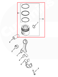 Kit de Pistones 4089461 3957416 para Motor Diésel Cummins 4B ISB QSB <span class=keywords><strong>ISF</strong></span> ISD, Precio Bajo - Product Image 2