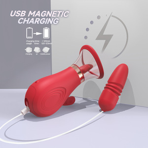 Vibrador Impermeable con Lengua Insertable Shand S552-2, Estimulación del Clítoris, Succión, Masturbador Femenino, Dispositivo de Lamido para Orgasmos Xibeier - Product Image 1