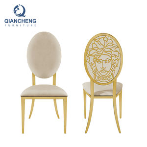 Chaises de mariage en acier inoxydable de haute qualité <span class=keywords><strong>Greg</strong></span> Green Velvet pour hôtel, canapé personnalisé en acier inoxydable doré, chaises de mariage en métal pour événements - Product Image 4