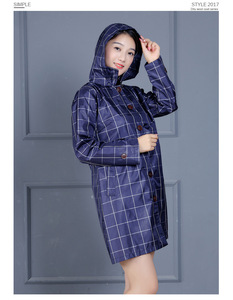 المرأة سيدة المشي لمسافات طويلة السفر في الهواء الطلق للماء مقنعين خفيفة الوزن ملابس المطر سترة معطف واق من المطر معطف واق من المطر - Product Image 2