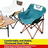 Chaise Iron Moon au design moderne, pliable, portable, légère, mobilier d'extérieur pour jardin, parc, randonnée, pêche, en métal durable