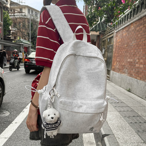 Simple versatile new Korean-style <b>backpack</b> <b>large</b> capacity niche design sense <b>backpack</b> premium lightweight polyester fabric water - Product Image 6