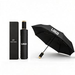 8K Strong <b>Windproof</b> Folding <b>Umbrella</b> With Logo Custom Promotional Gifts - Product Image 1