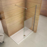 Oumeiga OEM ODM 1200*2000mm écran de douche douche sans cadre panneau de verre de douche conception de glaçage partiel