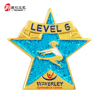 Pins de revers personnalisés pour championnats, médailles d'événements sportifs, design frappé, placage or et argent, boîte cadeau, usine OEM