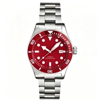 Montre mécanique automatique avec logo personnalisé OEM, superluminescente, en acier inoxydable 316L, résistante à l'eau jusqu'à 300 m, montre de plongée pour hommes