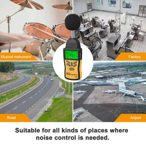 Sonmètre numérique Hp-882a, testeur de bruit portable à écran LCD, instrument de mesure électronique en décibels par Holdpeak - Product Image 6