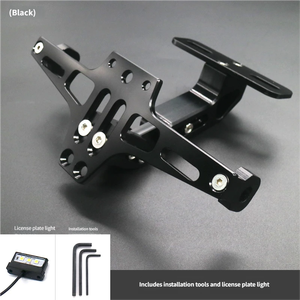 Support de <span class=keywords><strong>plaque</strong></span> d'immatriculation arrière réglable en aluminium pour <span class=keywords><strong>moto</strong></span> <span class=keywords><strong>avec</strong></span> éclairage, support de <span class=keywords><strong>plaque</strong></span> d'immatriculation pour <span class=keywords><strong>moto</strong></span> - Product Image 5